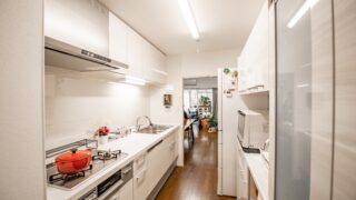 【呉市】カップボードで家電を収納！マンションキッチンリフォーム