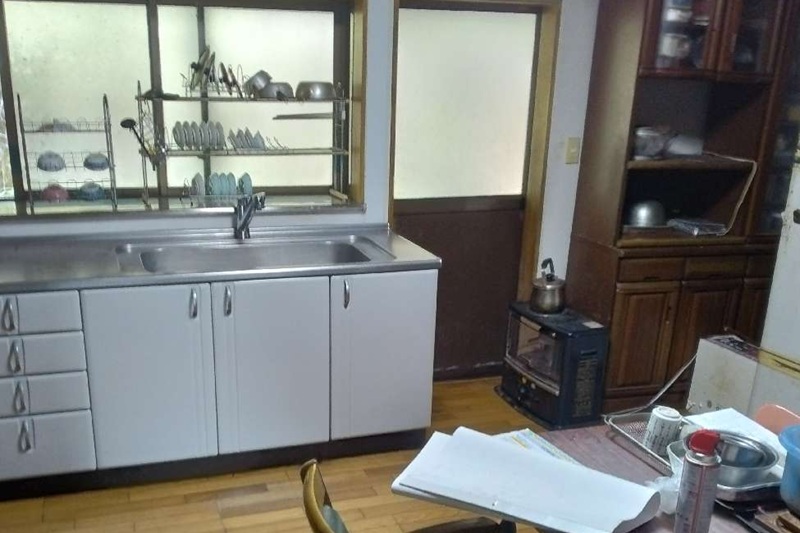 工事前のキッチンは北向きでした